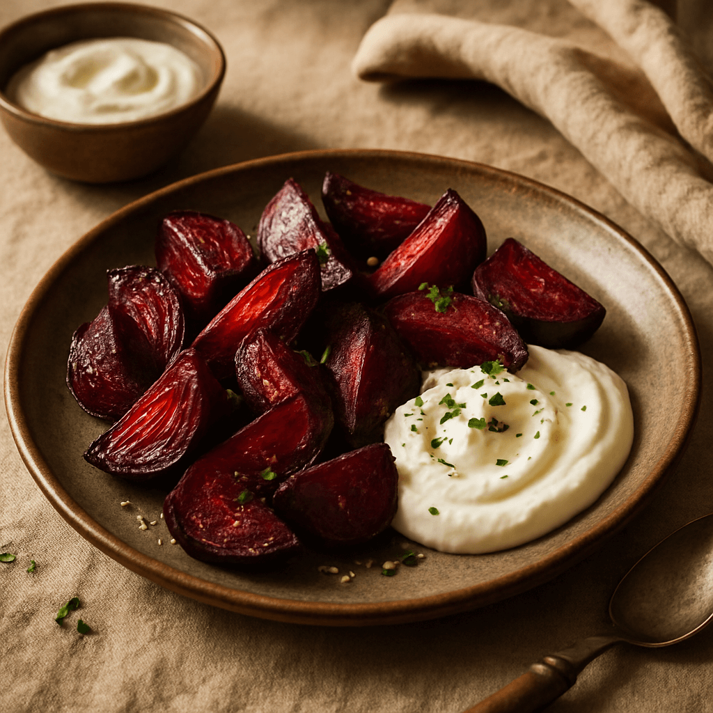 buraki pieczone i jogurt grecki