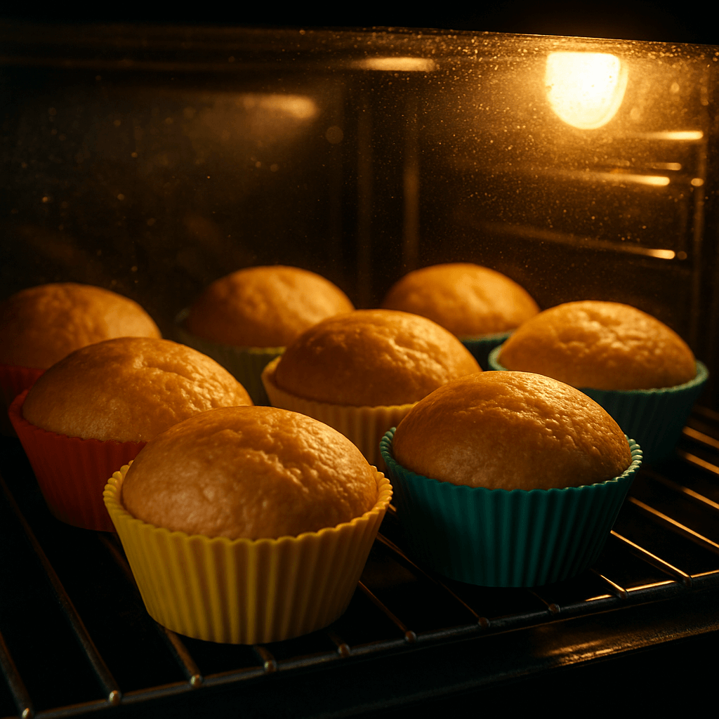 jak długo piec babeczki w silikonowych foremkach