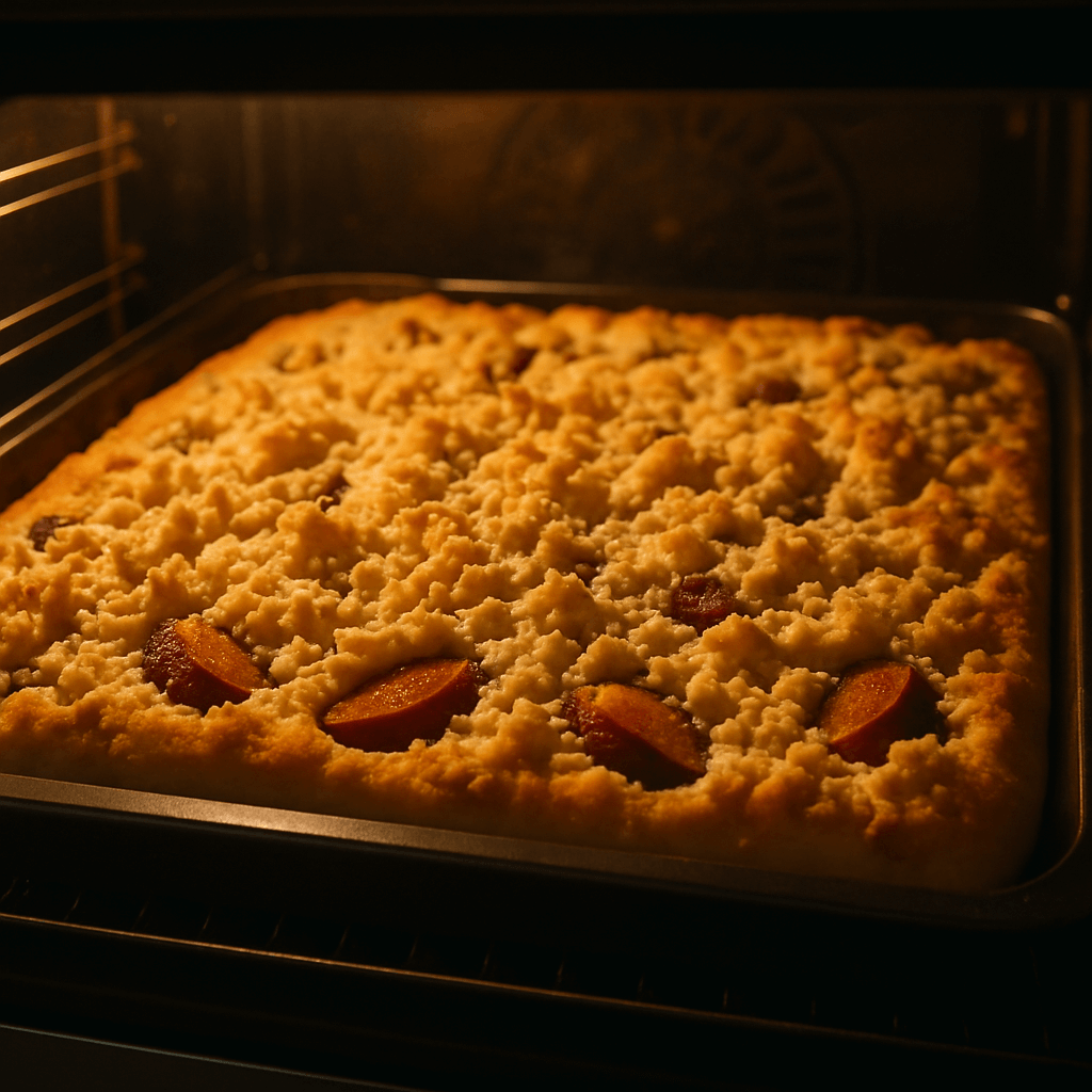 jak długo piec ciasto drożdżowe (z kruszonką, z owocami)