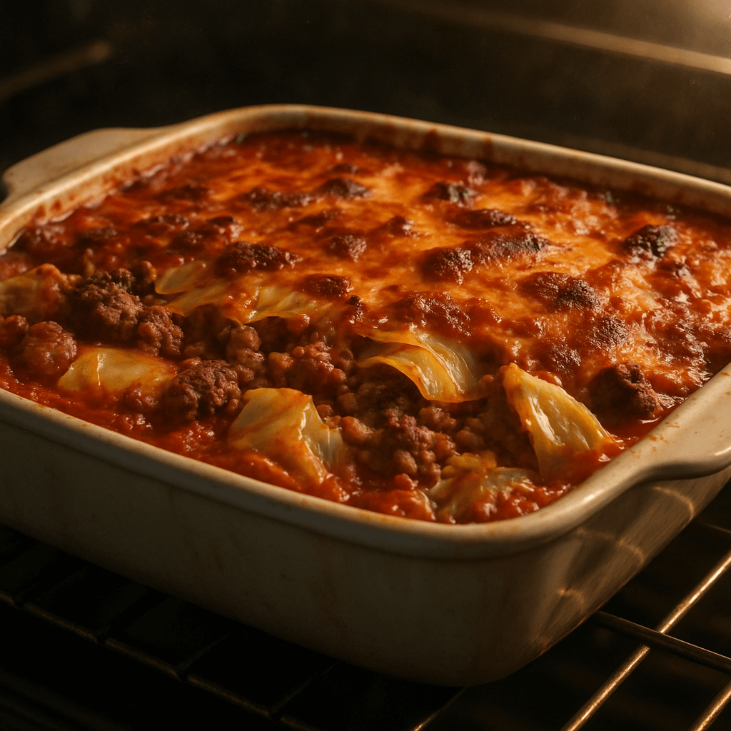 jak długo piec gołąbki bez zawijania w piekarniku