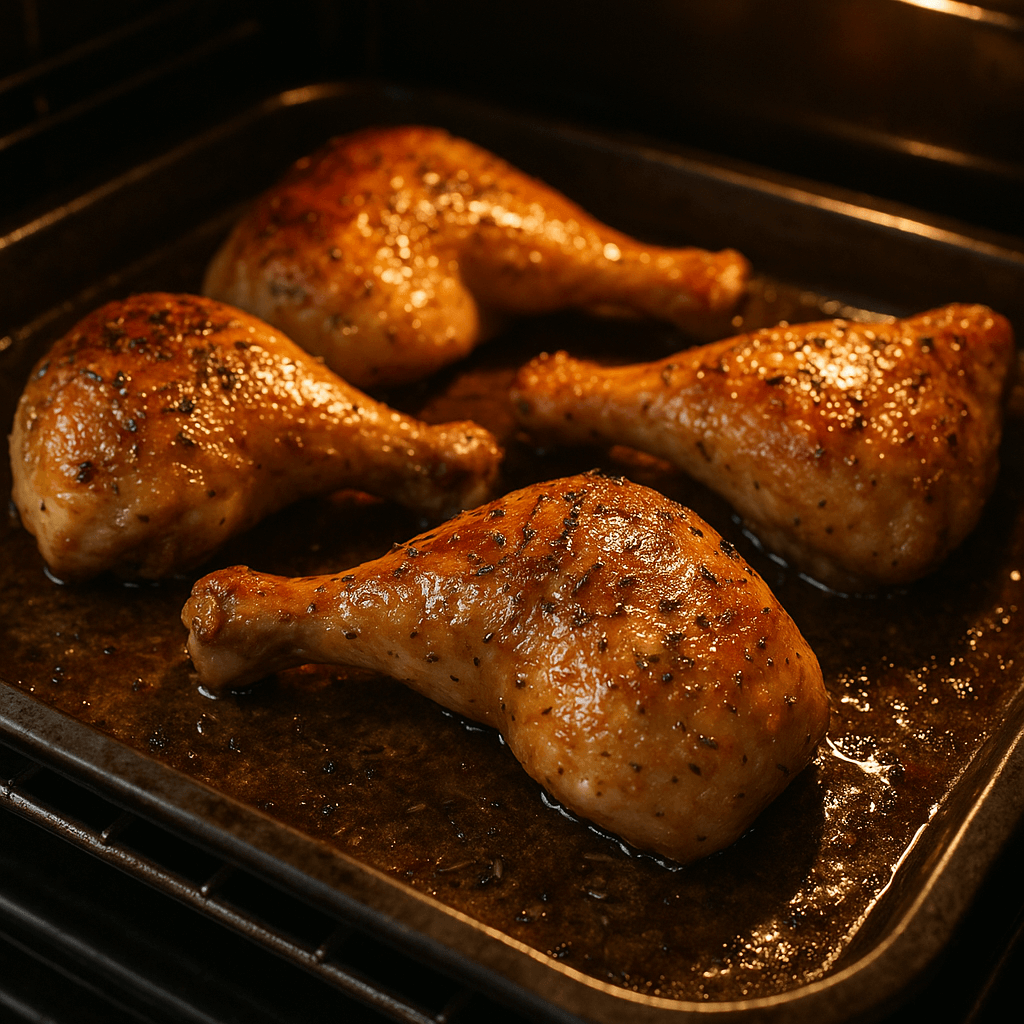 jak długo piec podudzia z kurczaka