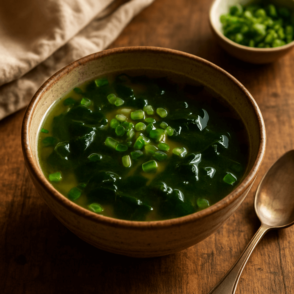 miso z glonami wakame