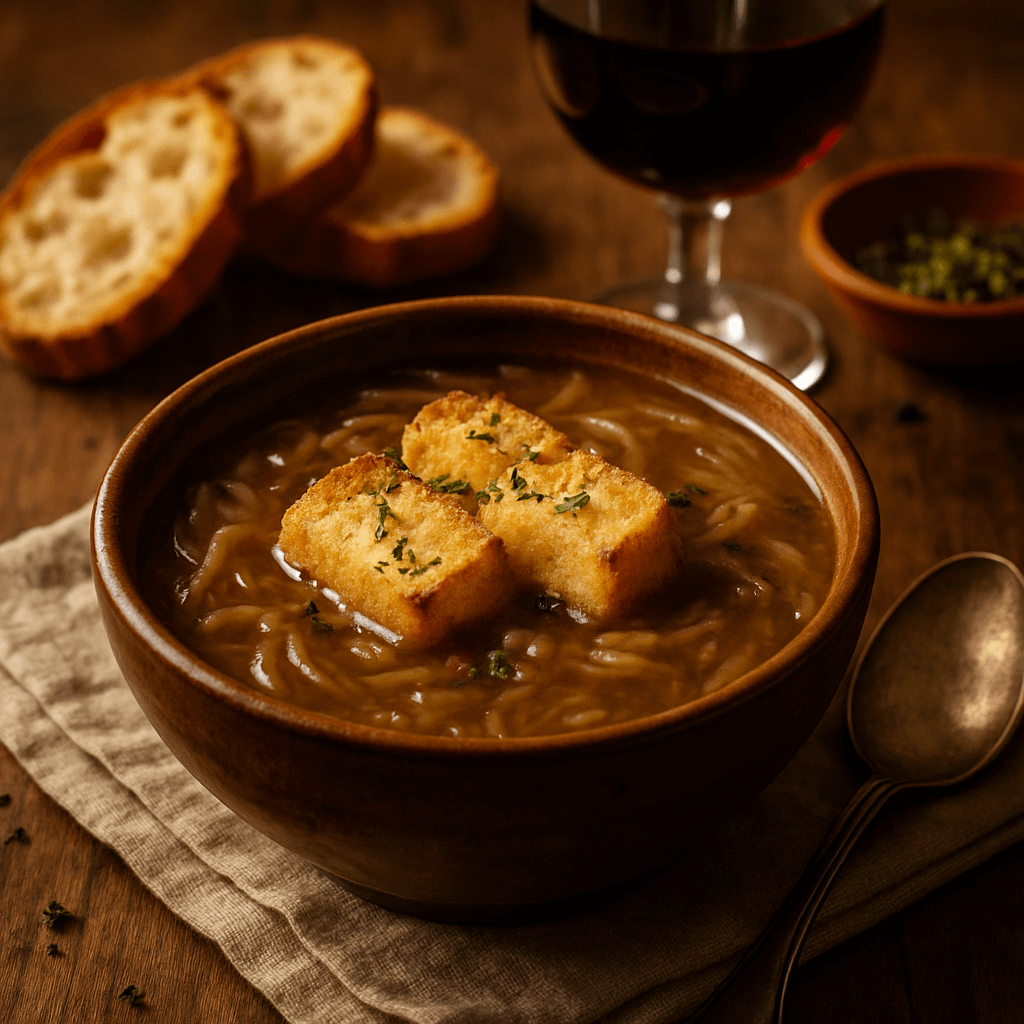 zupa cebulowa z winem