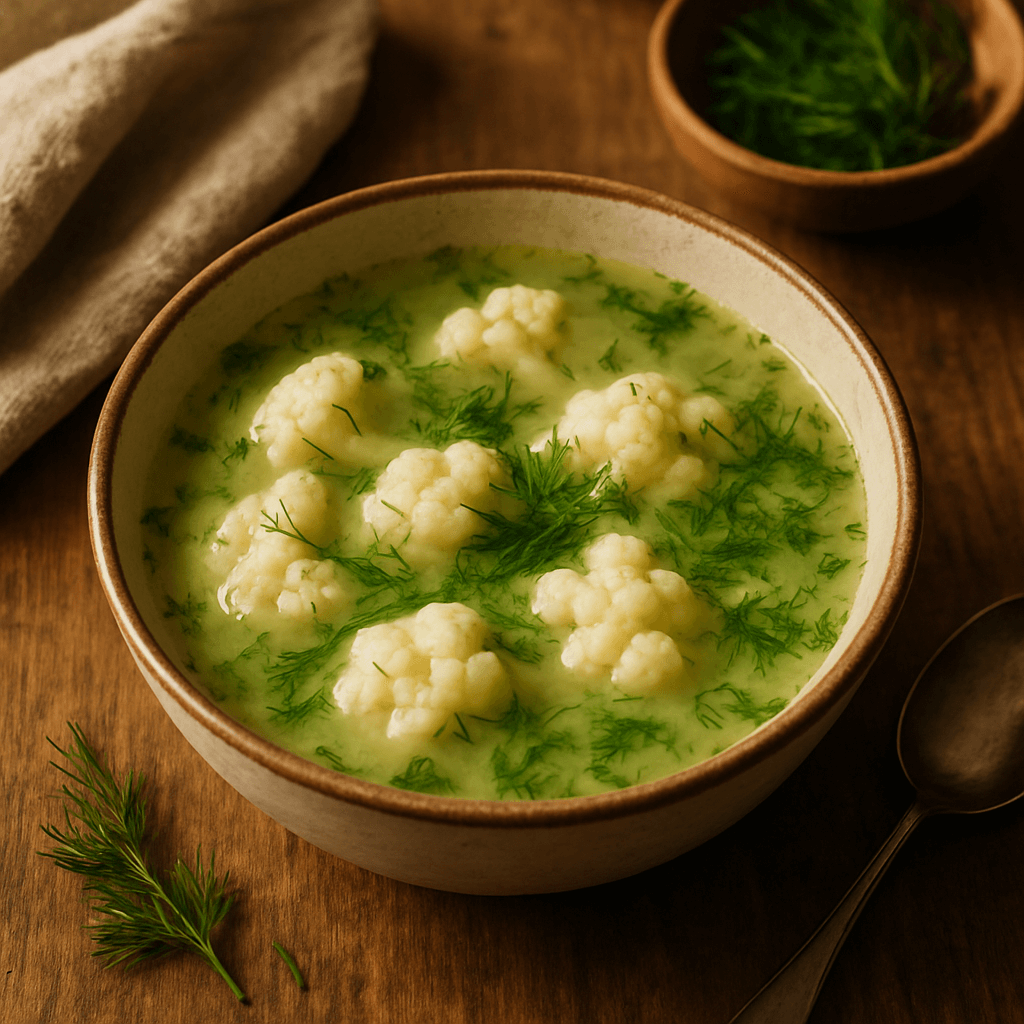 zupa koperkowa z kalafiorem