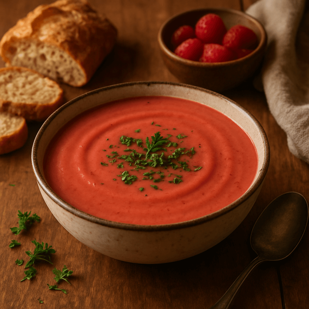 zupa krem z pomidorów malinowych