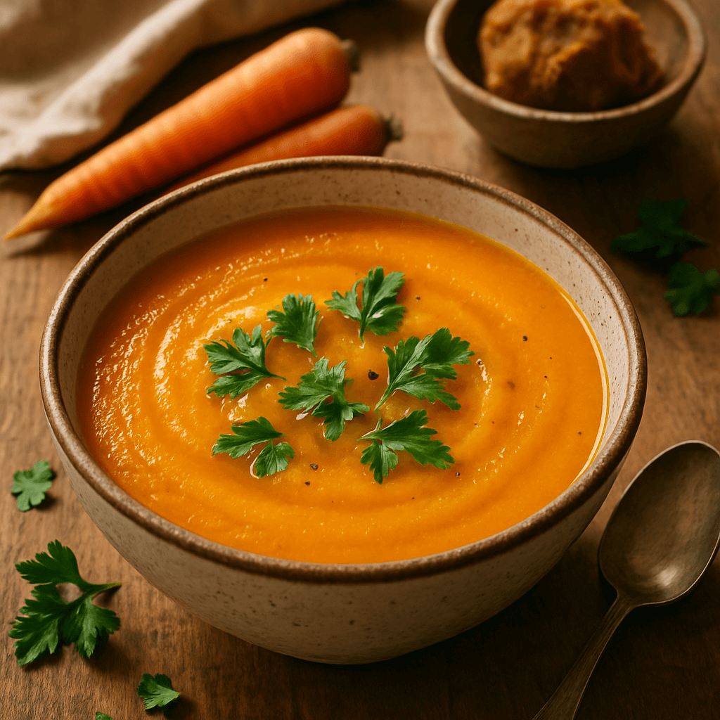 zupa marchewkowa z pastą miso