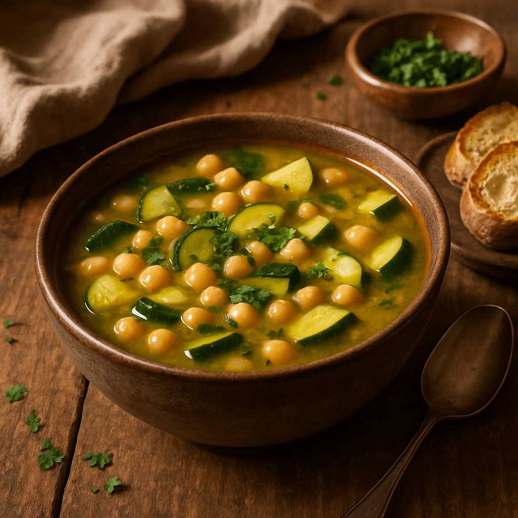 zupa z cukinii i ciecierzycy