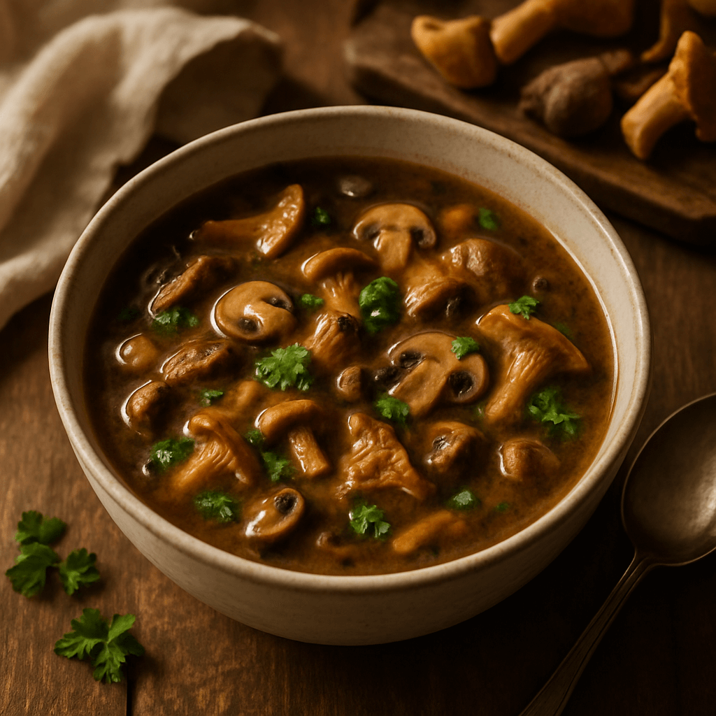 zupa z grzybów leśnych