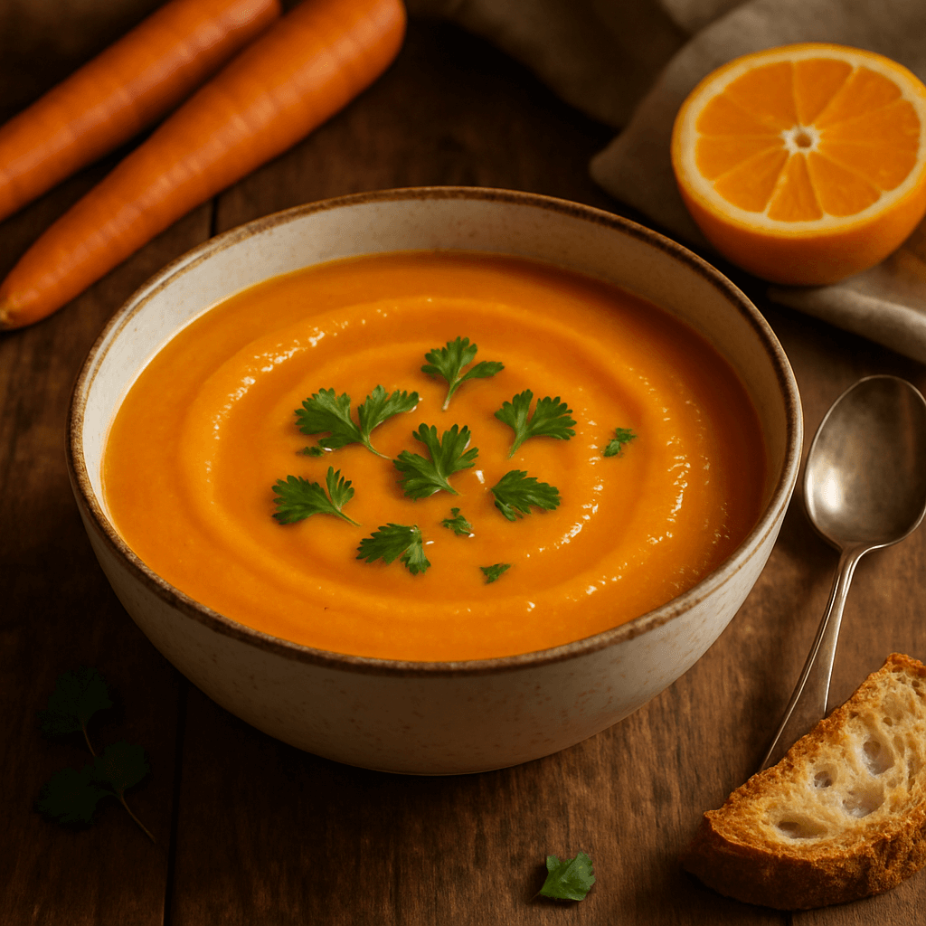 zupa z marchewki i pomarańczy