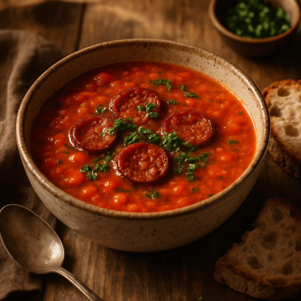 Zupa z papryki i chorizo – aromatyczny i pikantny przepis na zupę