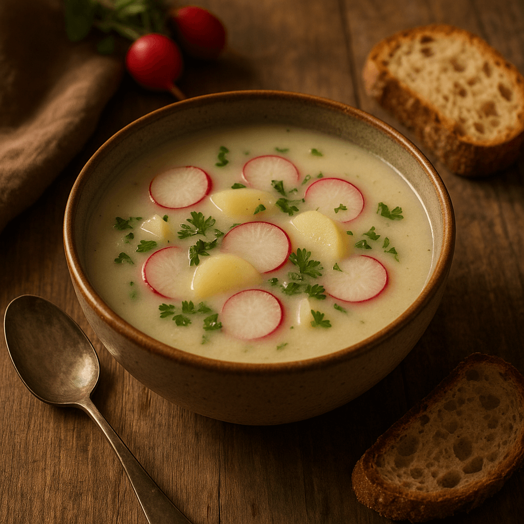 zupa z rzodkiewki i ziemniaka