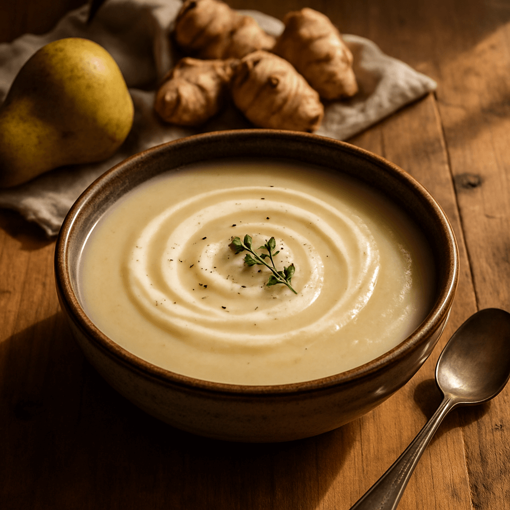 zupa z topinamburu i gruszki