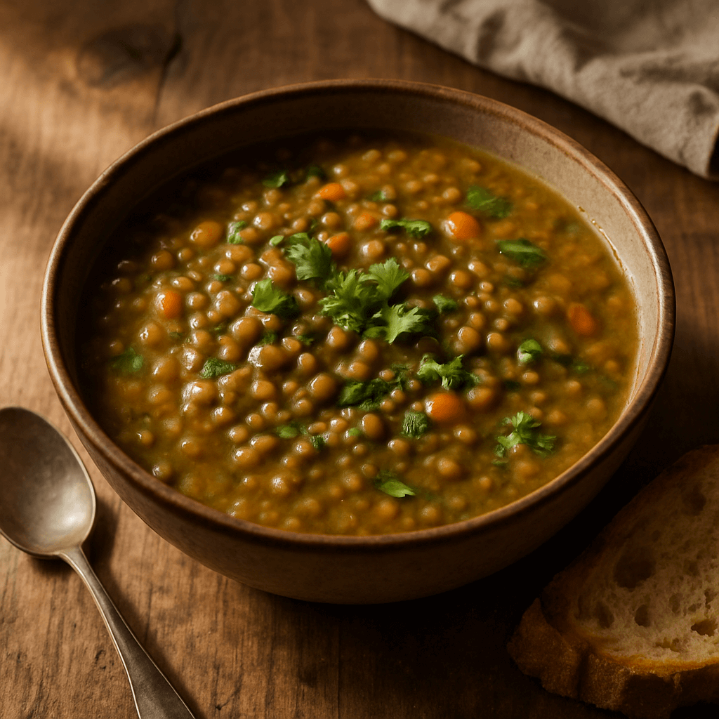 zupa z zielonej soczewicy